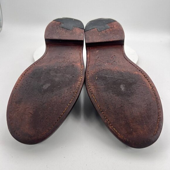 JCrew Ludlow Men Size UK 9 US 10 Brown Tan Leather Brogue Derby Dress Shoes - Picture 11 of 16